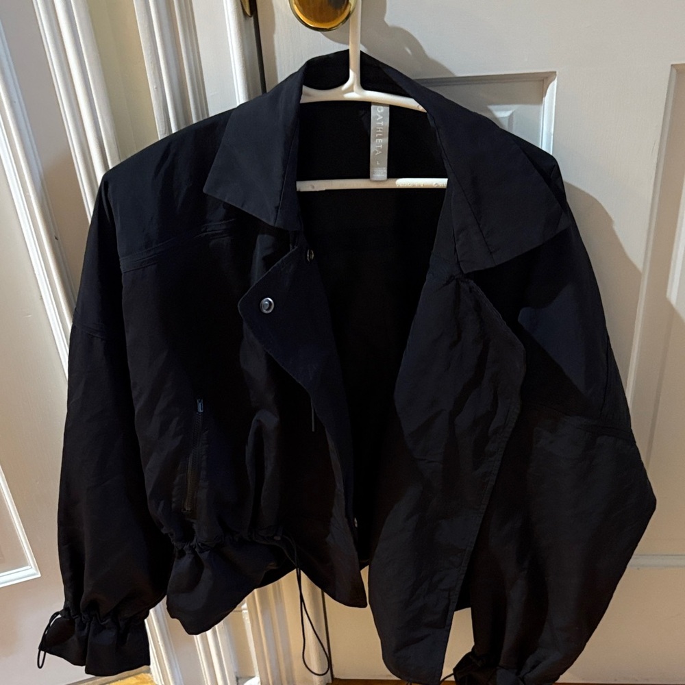 Athleta Black Bomber Jacket